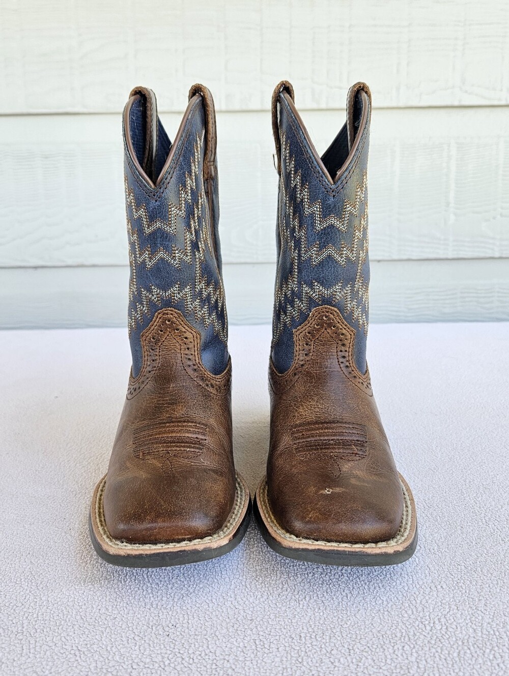 Ariat Little Tycoon Square Toe Western Cowboy Boots Toddler SZ 10 Brown - Picture 6 of 12